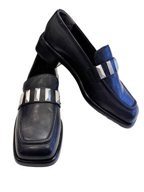 rag & bone Women’s Maxwell Loafers Black W/silver Studs Sz US 8.5 EU 39